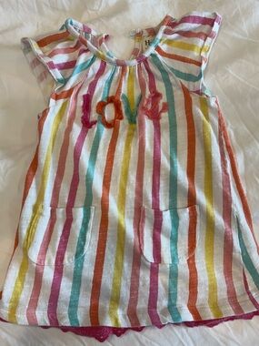 Hatley Multicolor Stripe Toddler Dress with 'Love' Applique